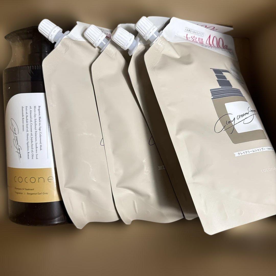 新品未開封】cocone ココネクレイクリームシャンプー ボトル1本詰替用