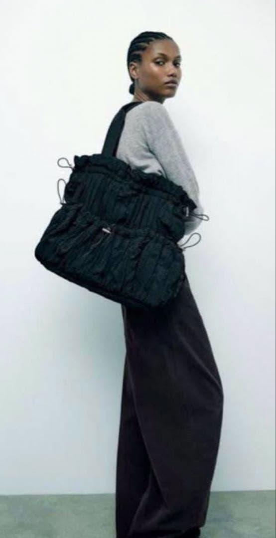 JO1 川尻蓮 着用モデル ZARA ギャザーショルダーバッグ - メルカリ