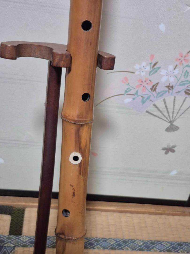 地盛尺八延管　　二尺五寸管（呼称）G調　全長80.0cm 　無銘