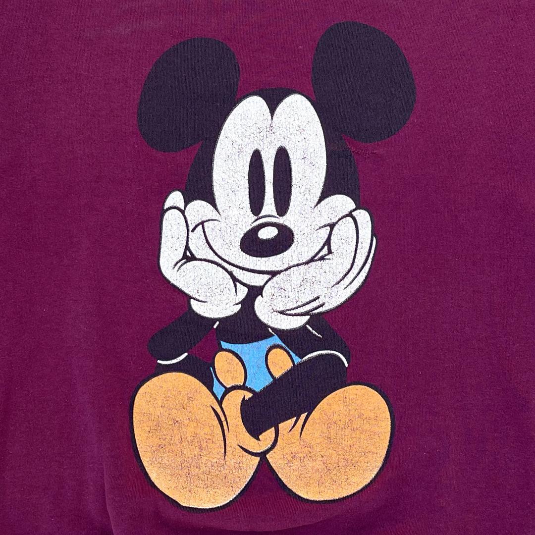 【90年代USA製】ディズニー ミッキー スウェット 青パン お座り ビンテージ