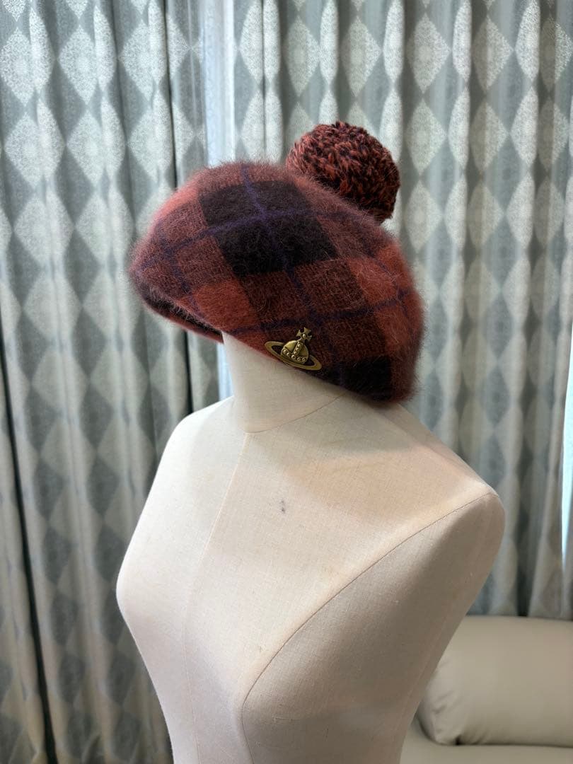 【値下げ中】Vivienne Westwood チェック柄ベレー帽【良品】