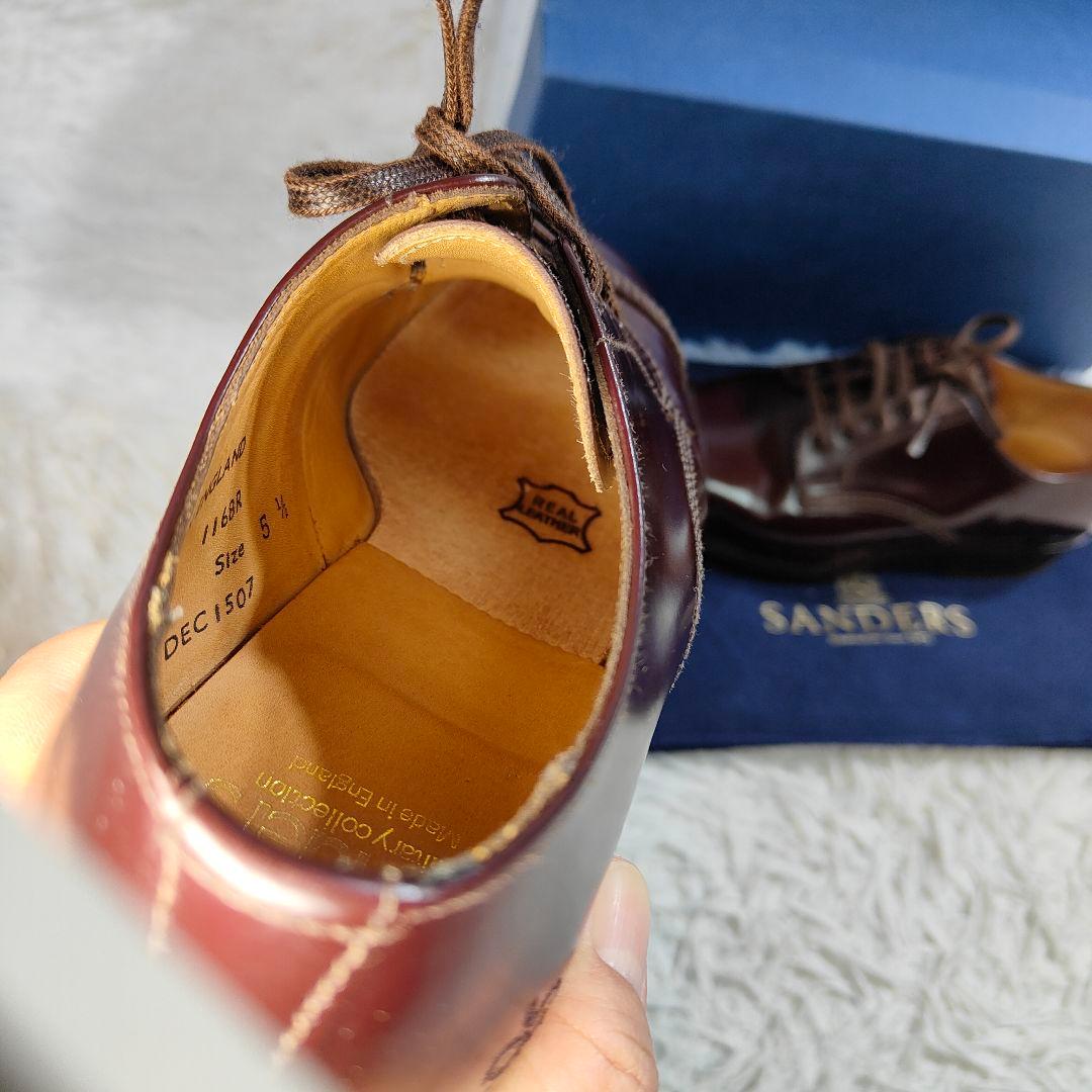 極美品　Sanders size5 1/2 MILITARY DERBY　25