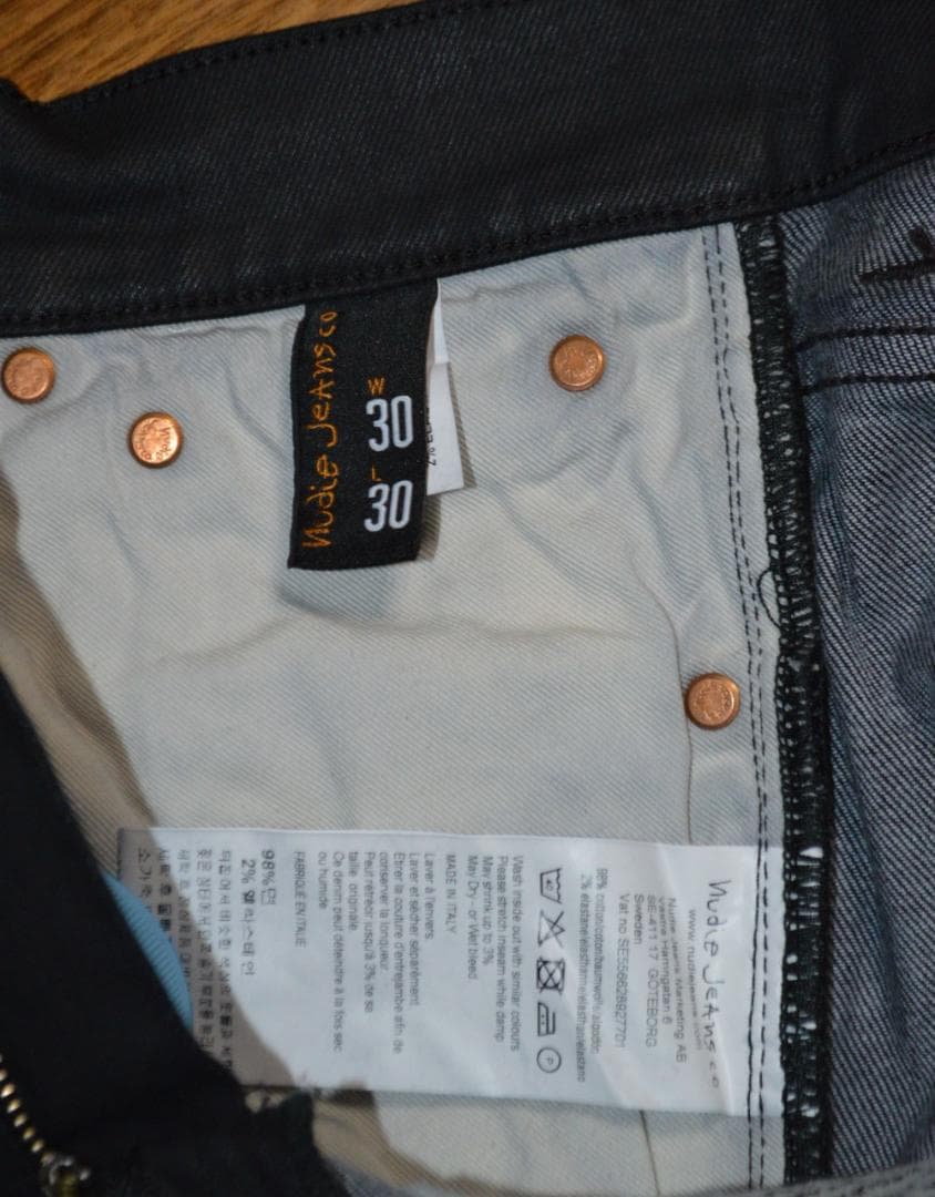 新品 ヌーディージーンズ Lean Dean Back 2 Black 30