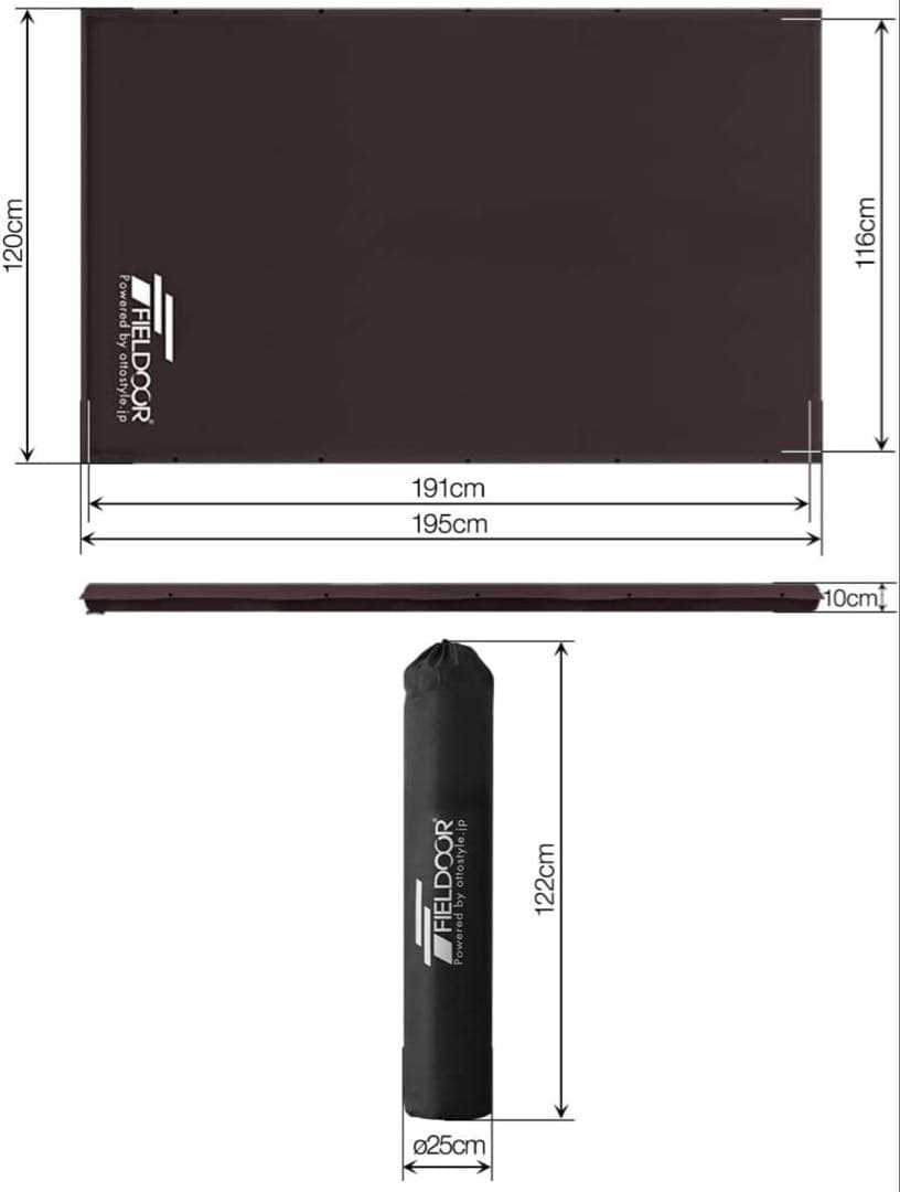 2枚セット FIELDOR 車中泊マット厚さ5cm Lサイズ