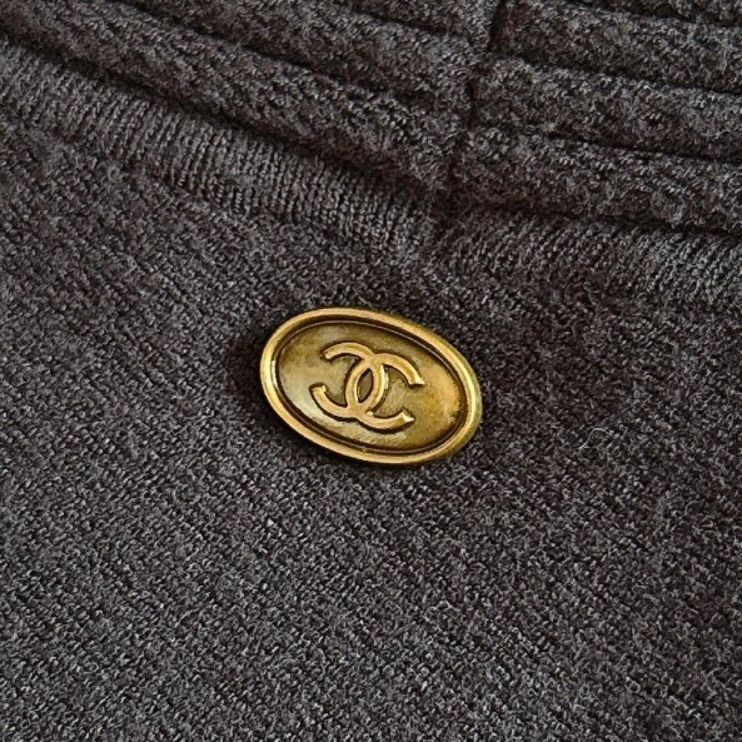 美品✨CHANEL カシミヤ混ニットワンピース ココマーク チョコバー 36