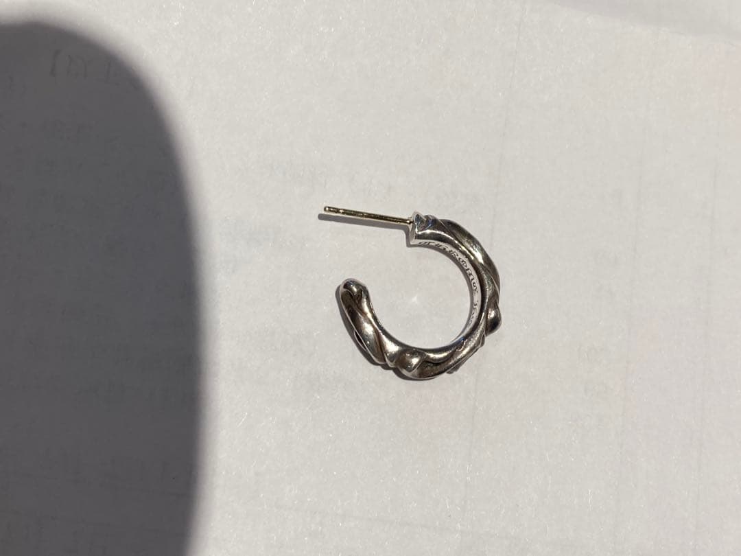 クロムハーツ　フープスクロール　ピアス(片耳用)