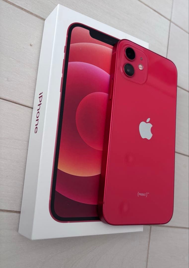 【美品】iPhone12 128GB PRODUCT(RED)simフリー