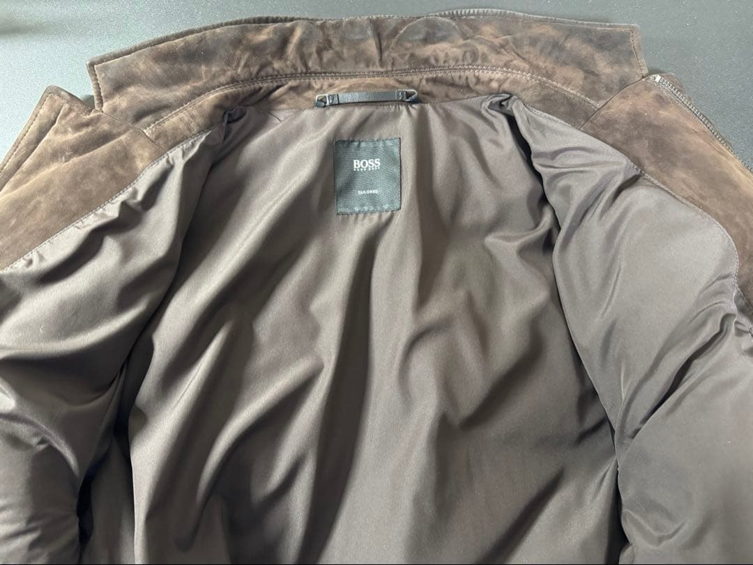 Hugo Boss ラムスウェードレザー　ブラウン　サイズ52