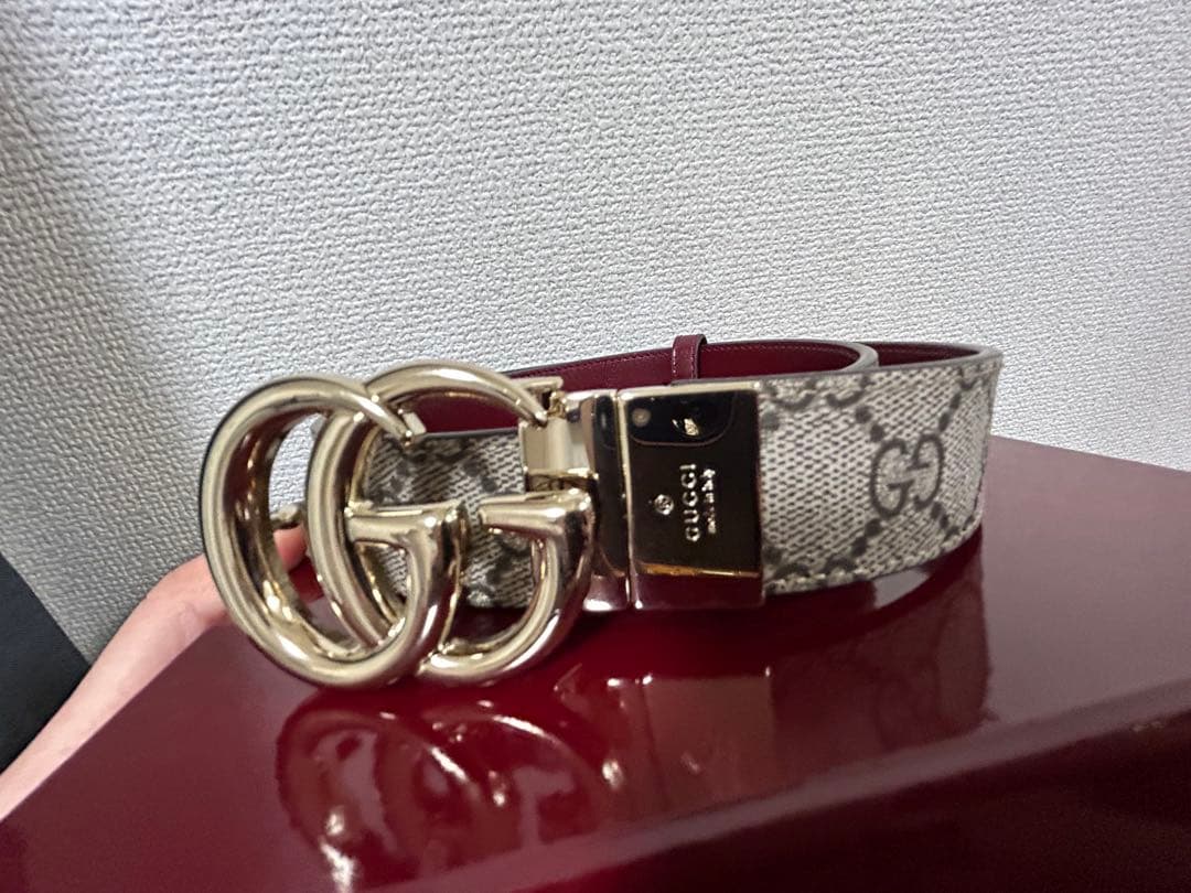 GUCCI GGキャンバス柄 ベルト