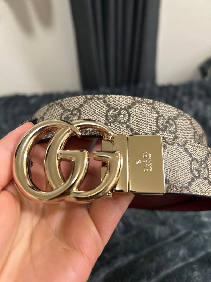 GUCCI GGキャンバス柄 ベルト