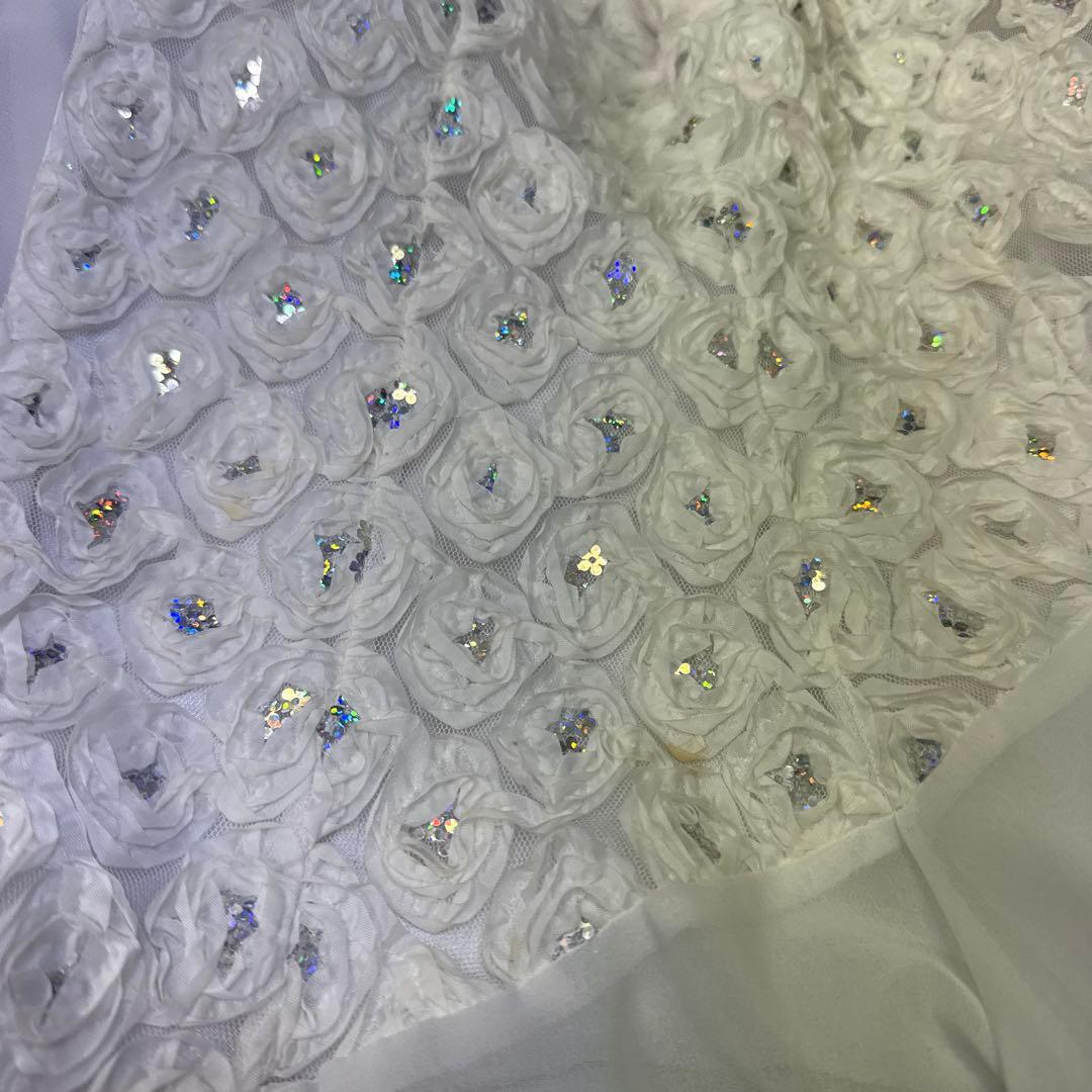 Y6072★【クリエイトサン】★M オフ白 スタンダードドレス 社交ダンス