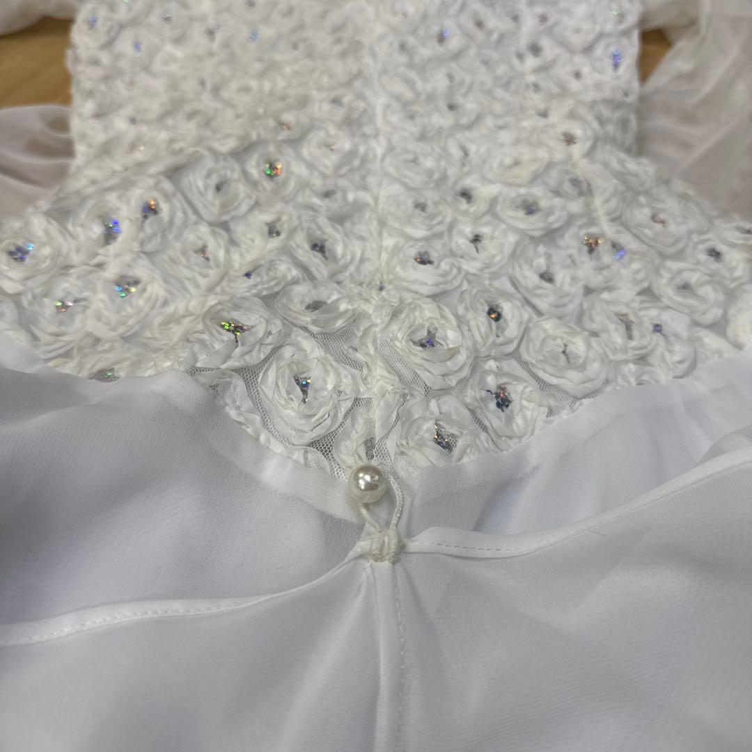 Y6072★【クリエイトサン】★M オフ白 スタンダードドレス 社交ダンス