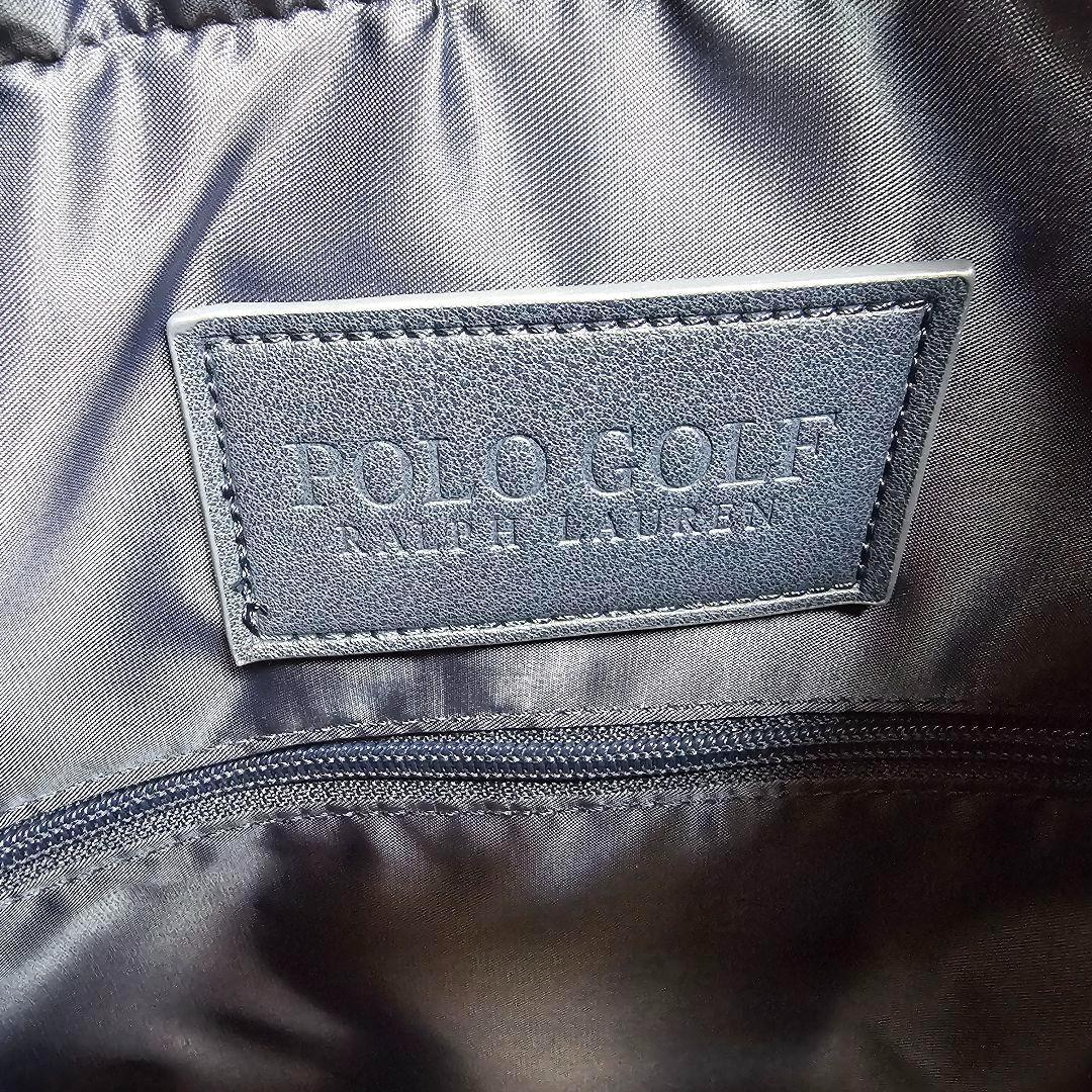 【ポロゴルフ】人気ポニー刺繍×ラインデザイン ゴルフボストントートバッグ 紺色