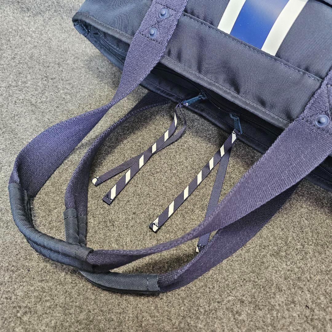 【ポロゴルフ】人気ポニー刺繍×ラインデザイン ゴルフボストントートバッグ 紺色