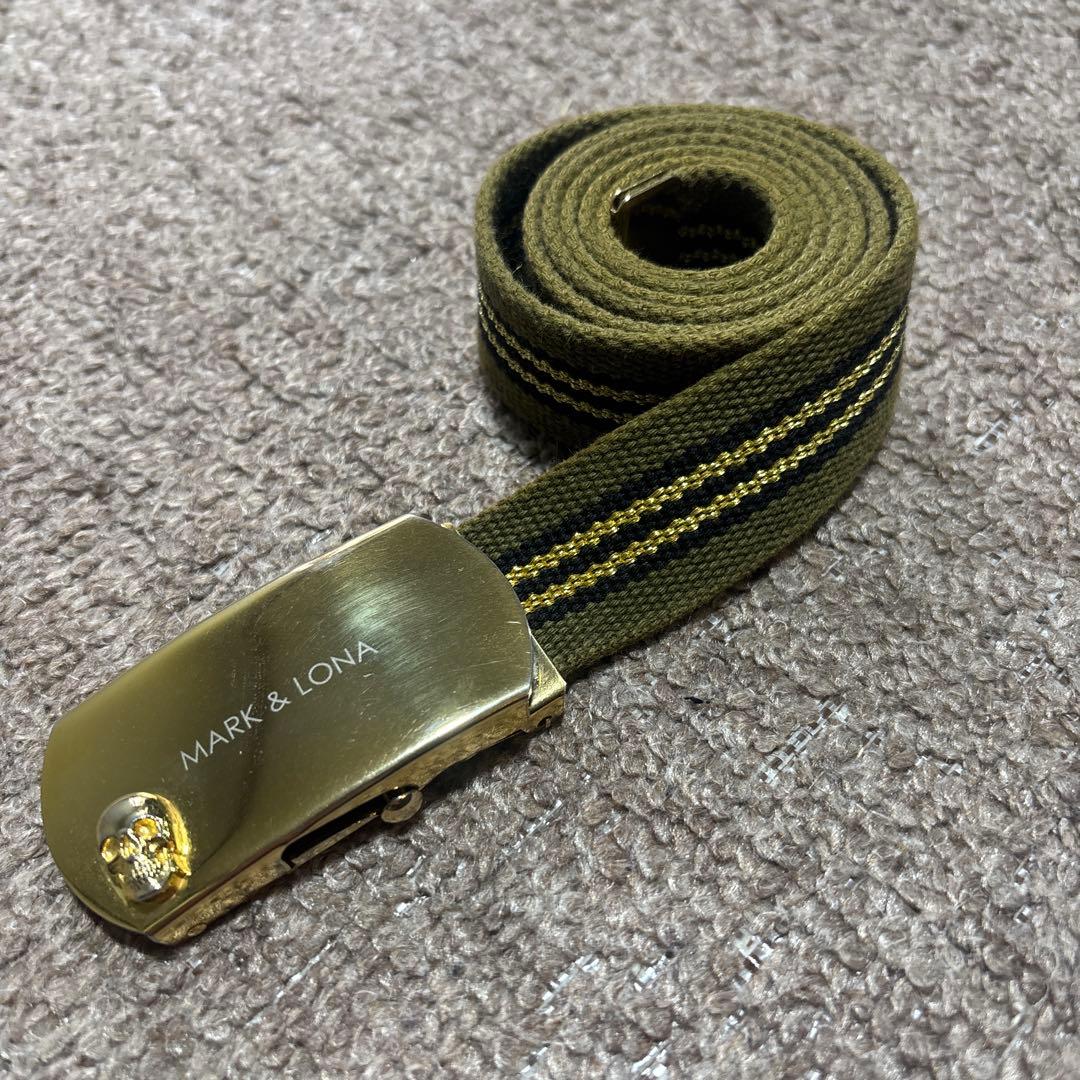 最終値下げ最終価格MARK & LONA スカルバックル ベルト - メルカリ