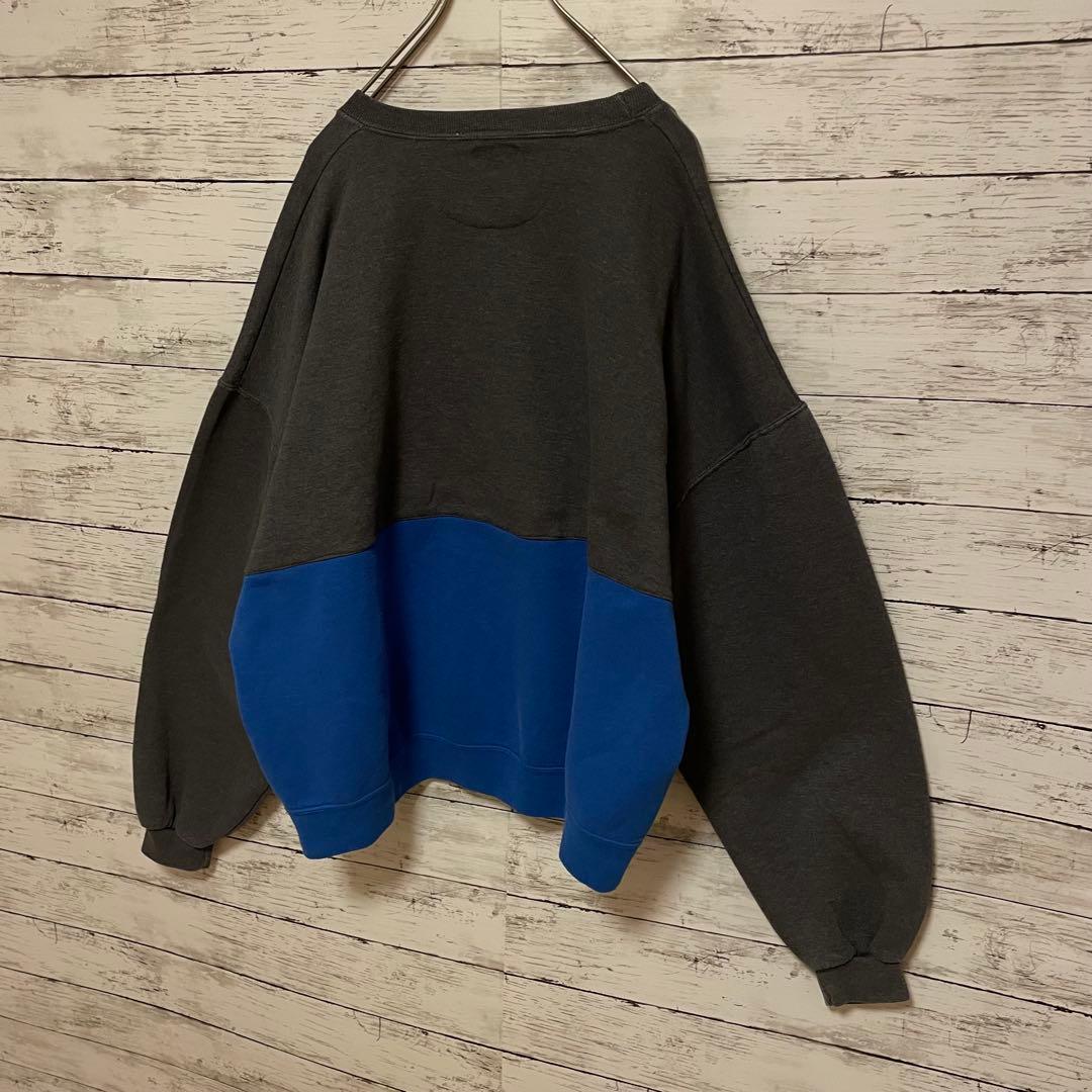 822【人気Lサイズ】ナイキ♤刺繍ビッグロゴ　90s 銀タグ　スウェット即完売品