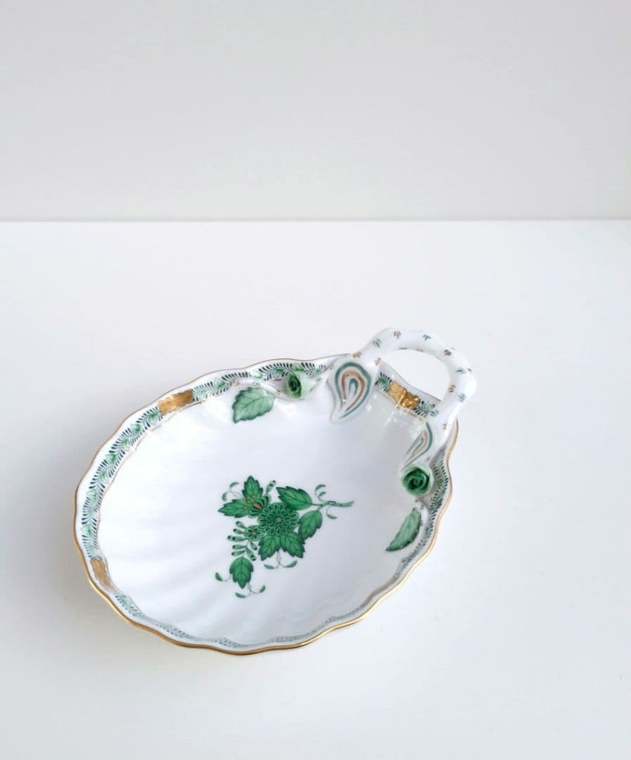 希少品✩ ヘレンド アポニー・グリーン シェルディッシュ - メルカリ