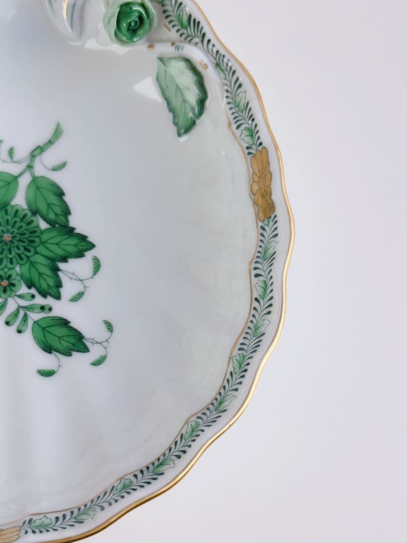 希少品✩ ヘレンド アポニー・グリーン シェルディッシュ - メルカリ