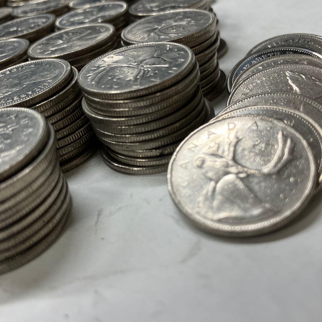 カナダ 25セント トナカイ 249枚 ビーバー 5セント 255枚 まとめ売り