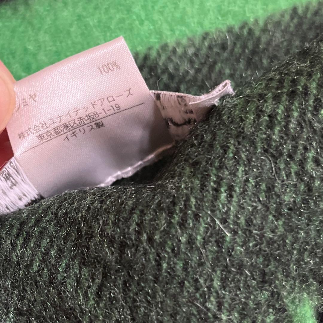 ジョシュアエリス　カシミヤ　大判　ストール　ライム　ユナイテッドアローズ