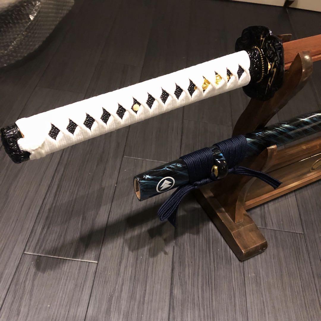 美品　高級模造刀　ローズウッド　木刀　鞘付き木刀　拵え　高級居合刀　白拵え