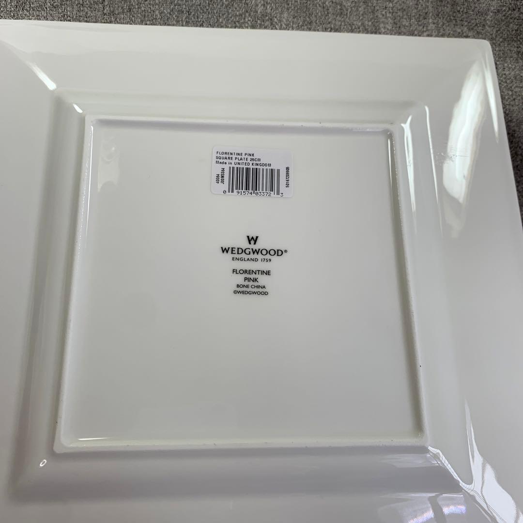 ウェッジウッド フロレンティーン ピンク スクエアプレート 角皿