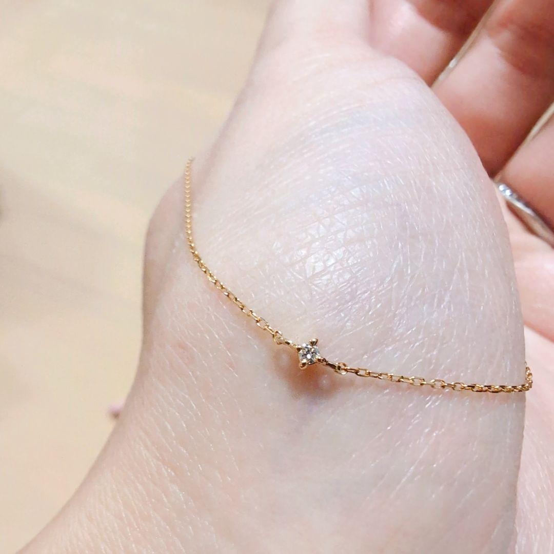 ete k18 ダイヤモンド　ブレスレット　0.014ct