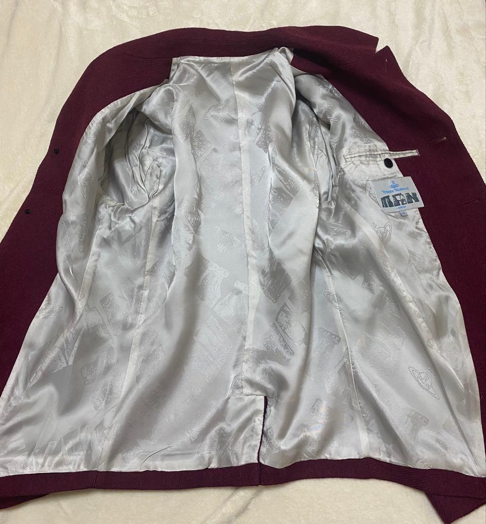 ヴィヴィアンウエストウッドマン ジャケット ワインレッド アルパカ混 46