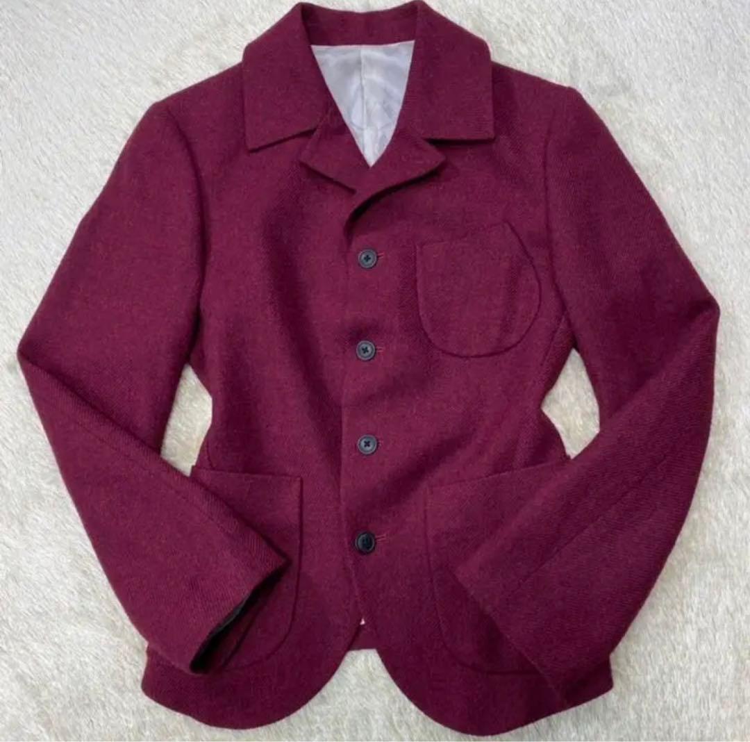 ヴィヴィアンウエストウッドマン ジャケット ワインレッド アルパカ混 46