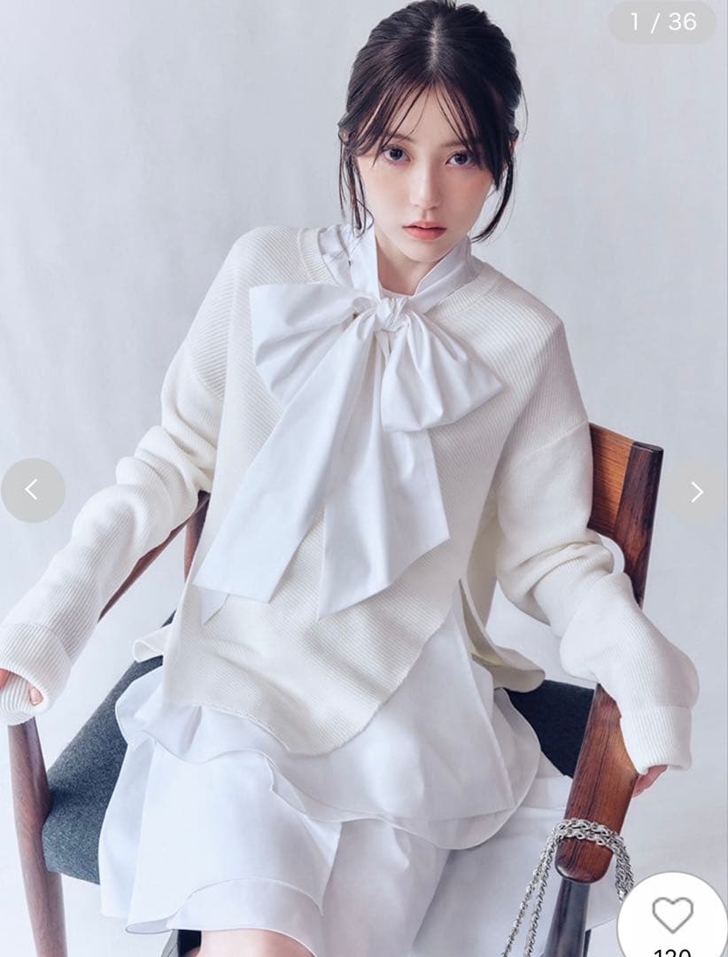 FRAY I.Dのリボンタイコンビニットチュニック