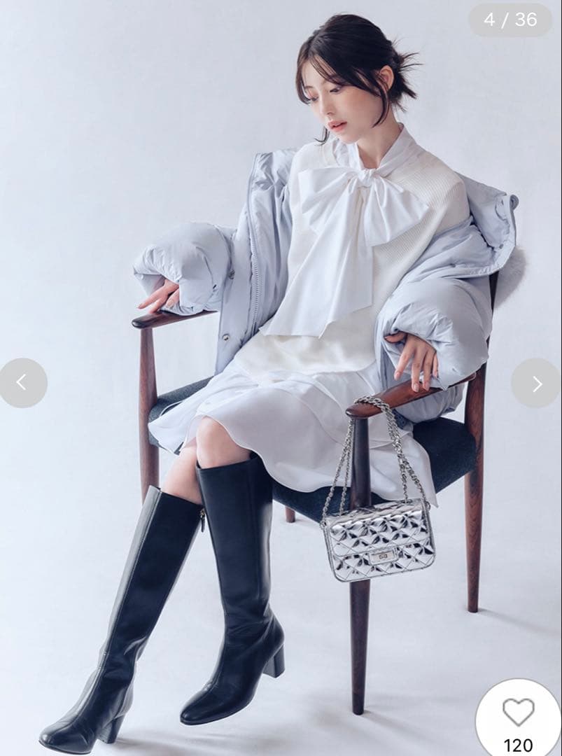 FRAY I.Dのリボンタイコンビニットチュニック