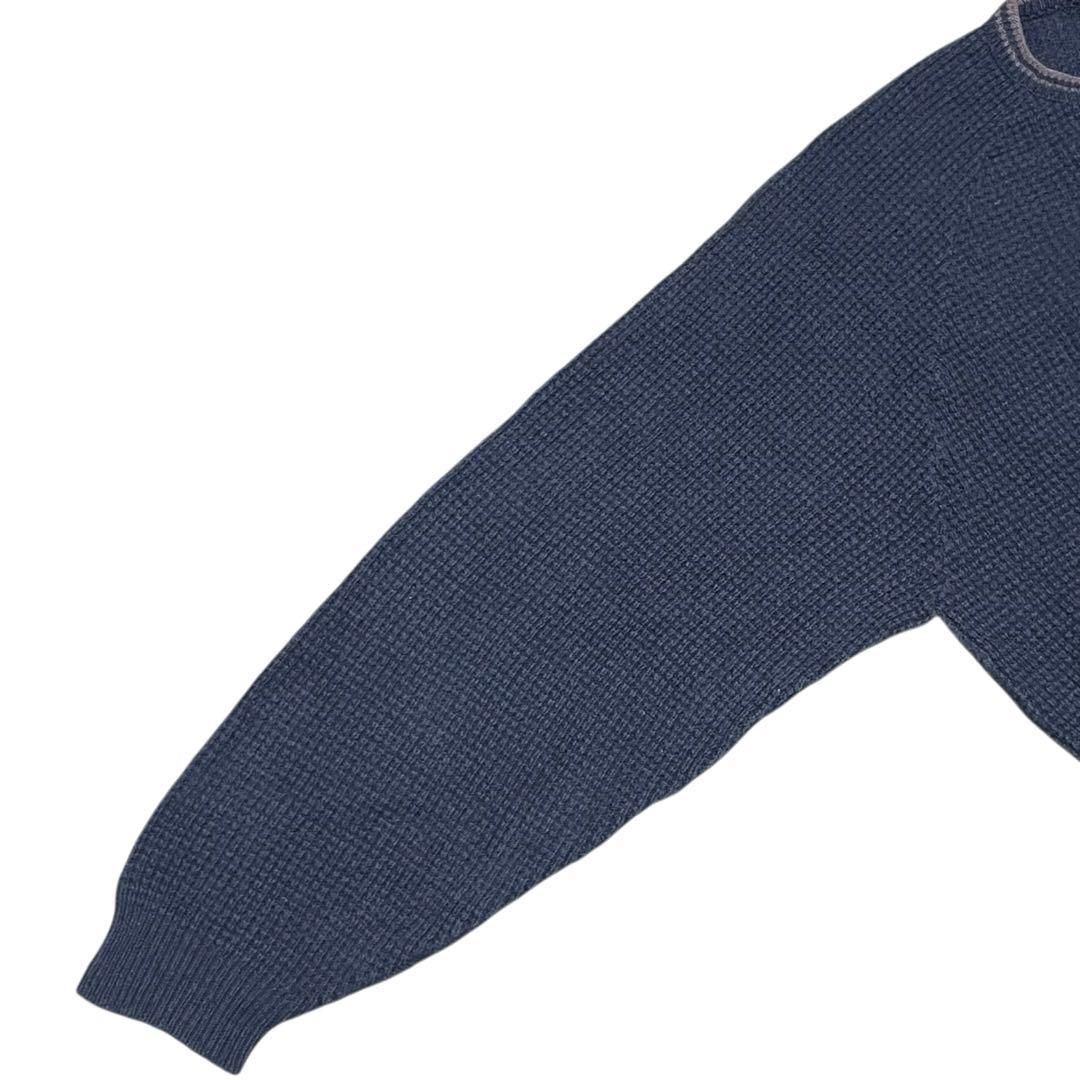 Eddie Bauer USA製 コットンニット チャコールグレー ワッフル