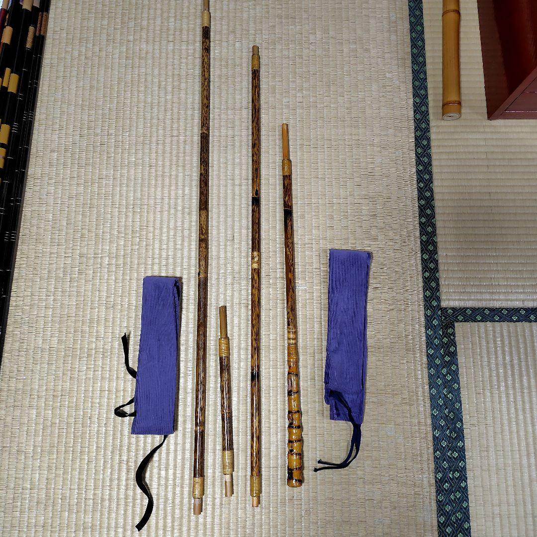 自作竿掛けタモの柄セット