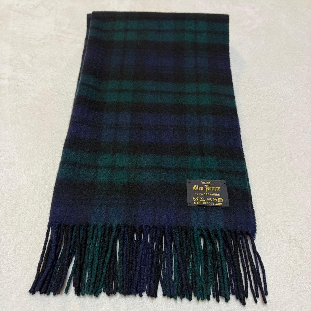 Glen Prince カシミヤ100% ストール ブラックウォッチ マフラー
