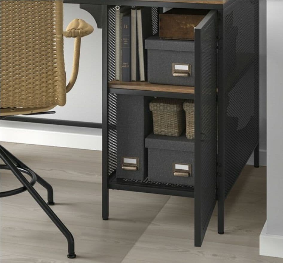 引取り限定 IKEA FJALLBO デスク ブラック 140cm×70cm