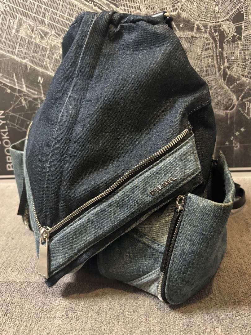 DIESEL ディーゼル LE-ZIPPER デニムジッパーバックパック