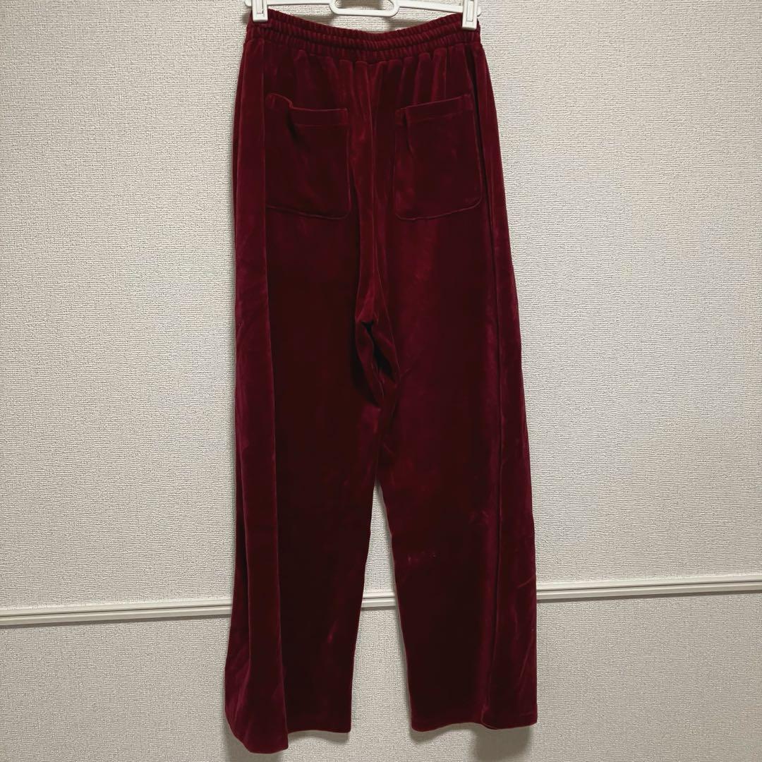 美品】CANDY STRIPPER鳥獣戯画刺繍パンツ バーガンディ（赤）