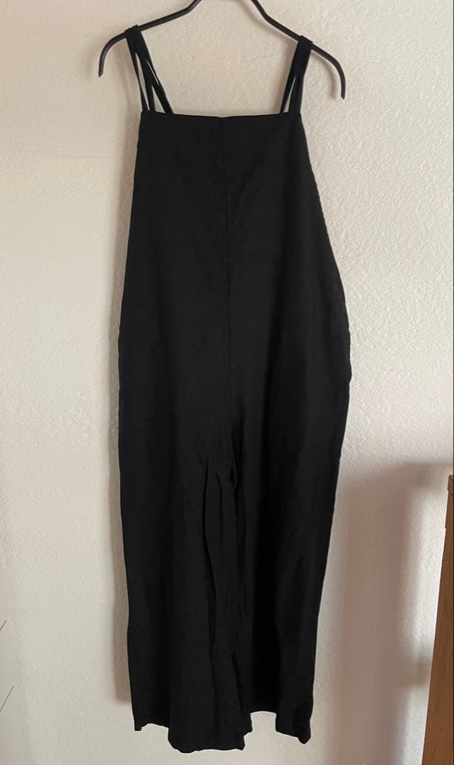 Azu かぐれ リネンサロペット ブラック