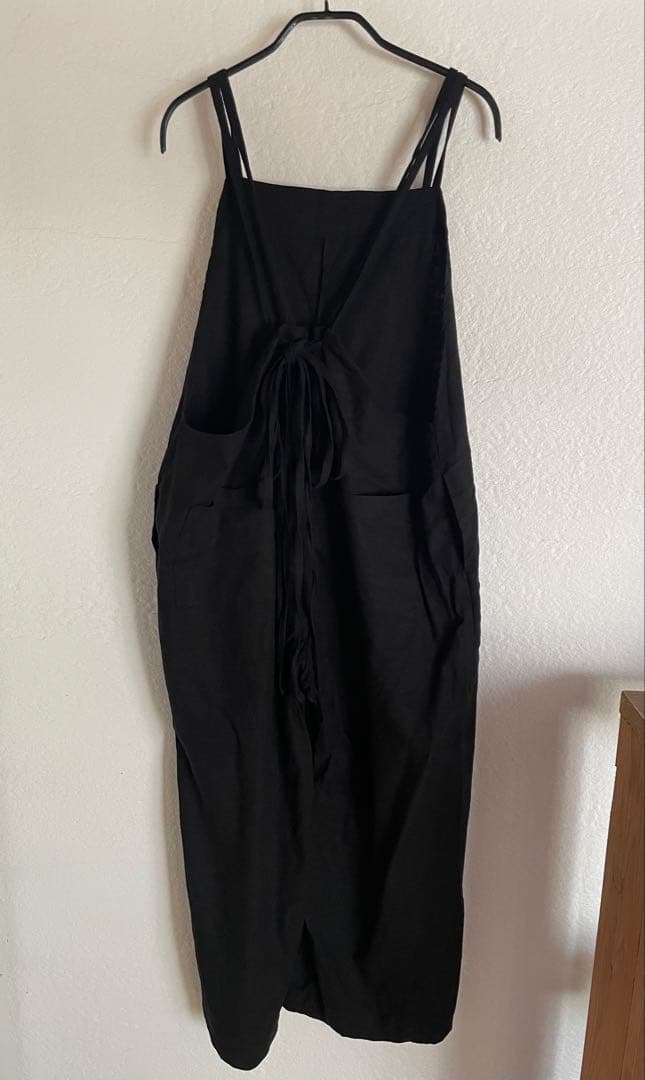 Azu かぐれ リネンサロペット ブラック