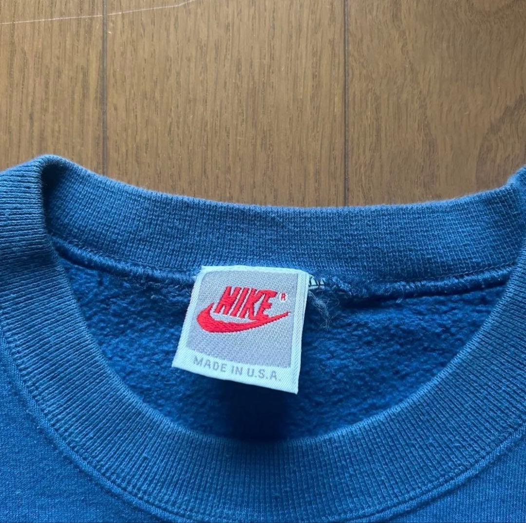 リ*ケ様 NIKE ナイキ スウェット トレーナー 銀タグ USA製 ブルー X