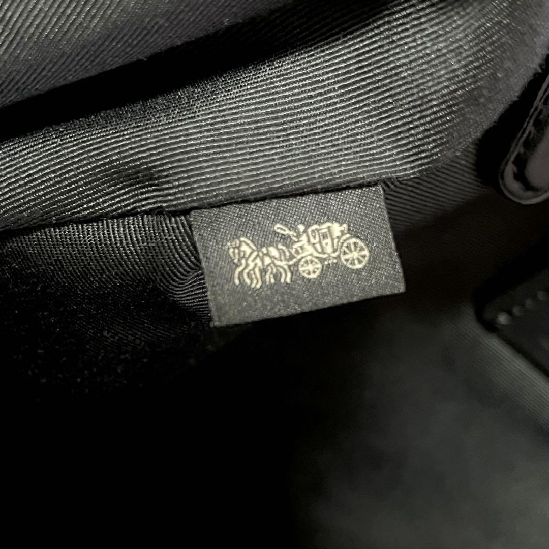 【美品】COACH レザー リュック 2層 大容量 ブラック