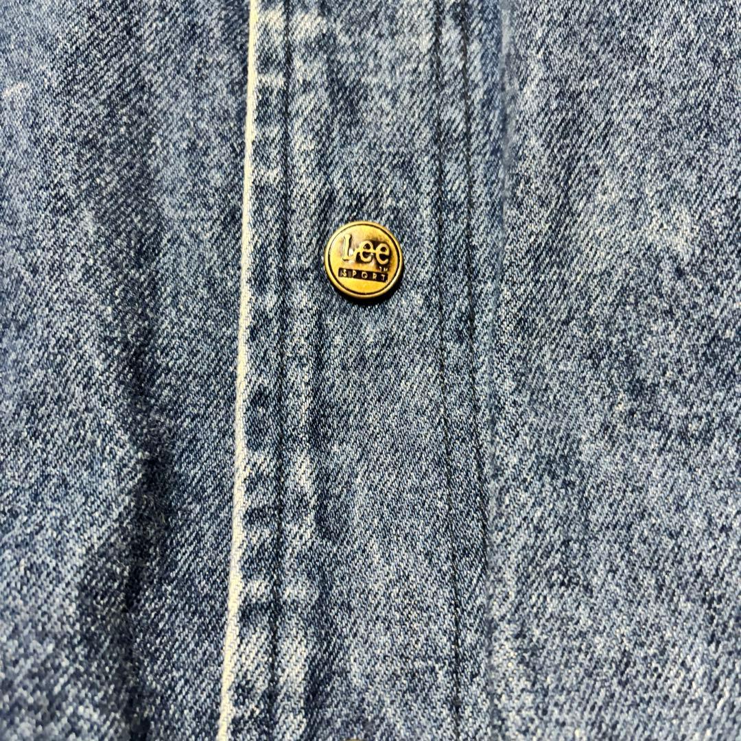 送料込　90sLeeSPORTデニムスタジャン　オーバーン大学カレッジフェード