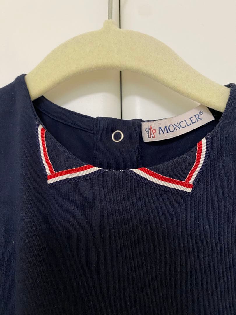 美品】MONCLER 100㎝ ネイビー 半袖ワンピース - メルカリ