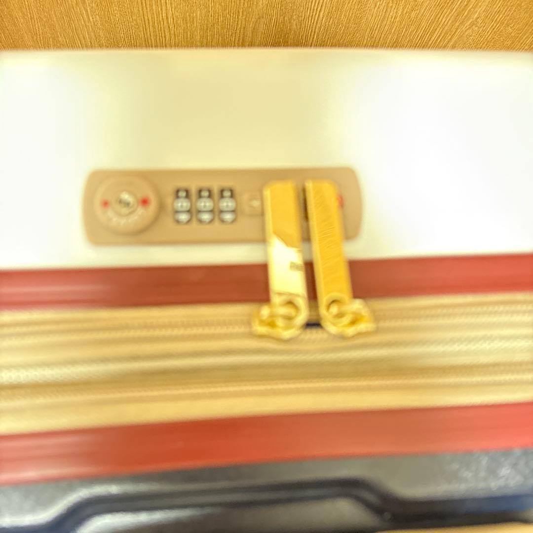 【moz】 キャリーケース ホワイト/ネイビー