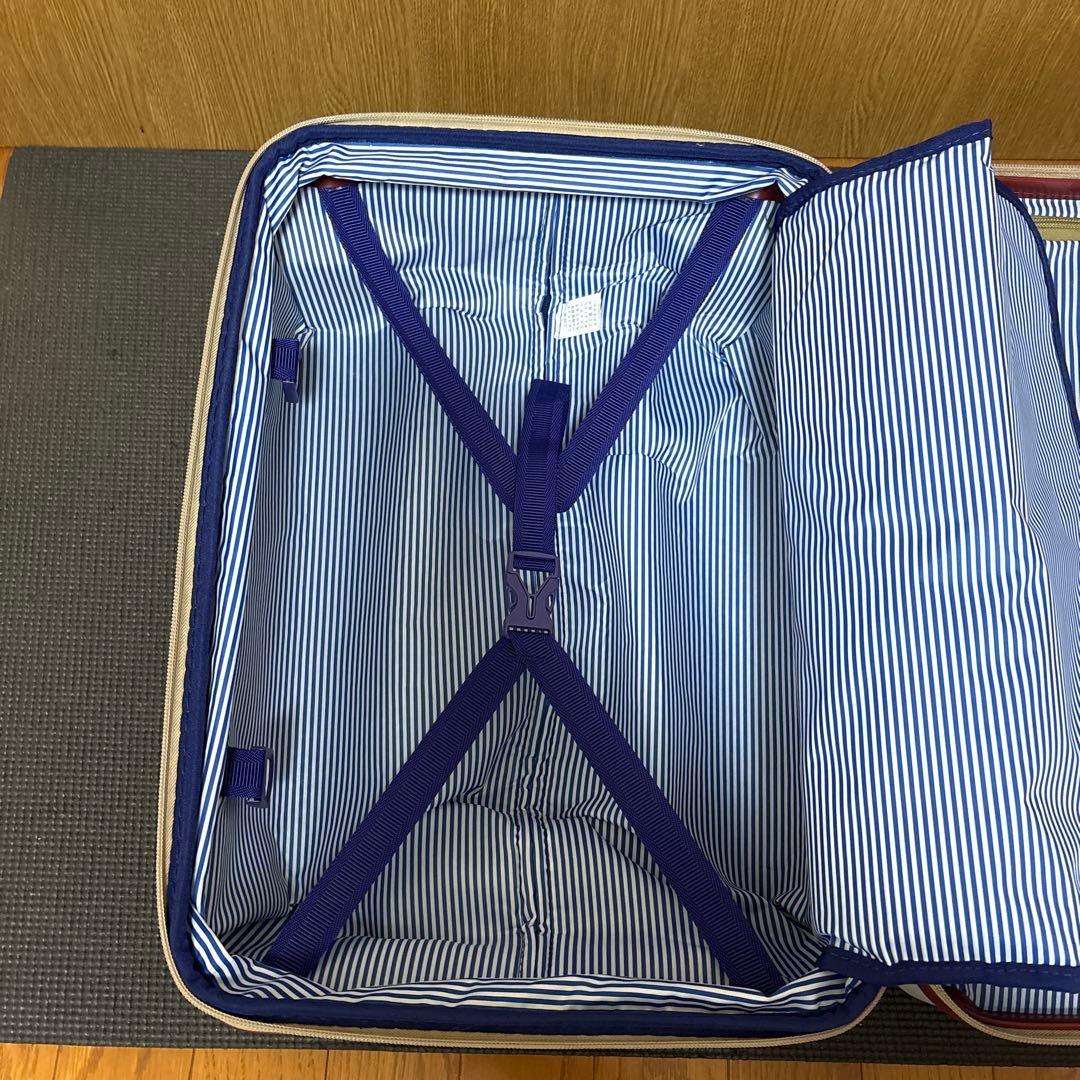 【moz】 キャリーケース ホワイト/ネイビー