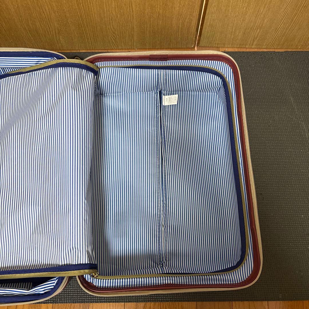 【moz】 キャリーケース ホワイト/ネイビー