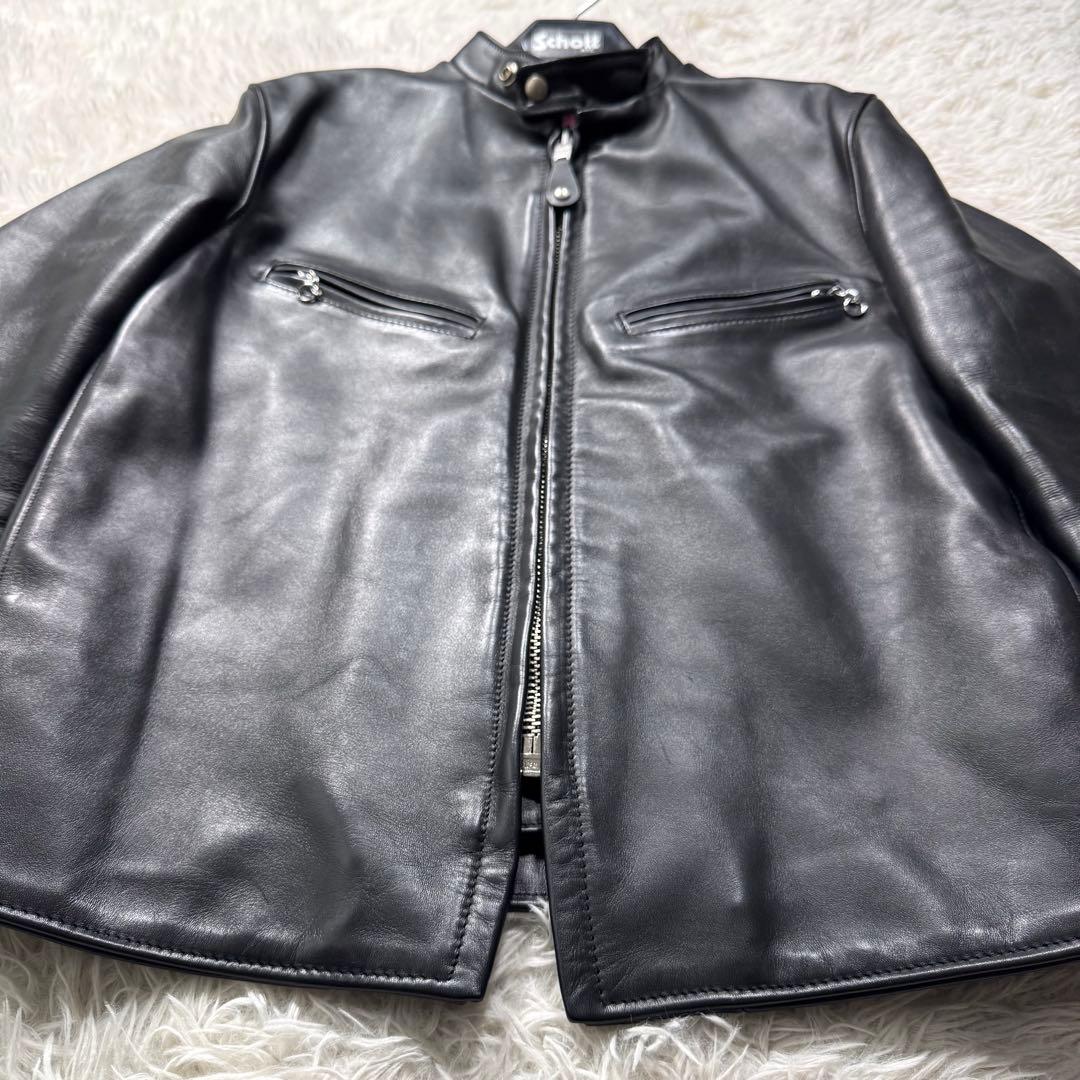極美品✨schott ライダースジャケット　シングル　641XX 7009　38
