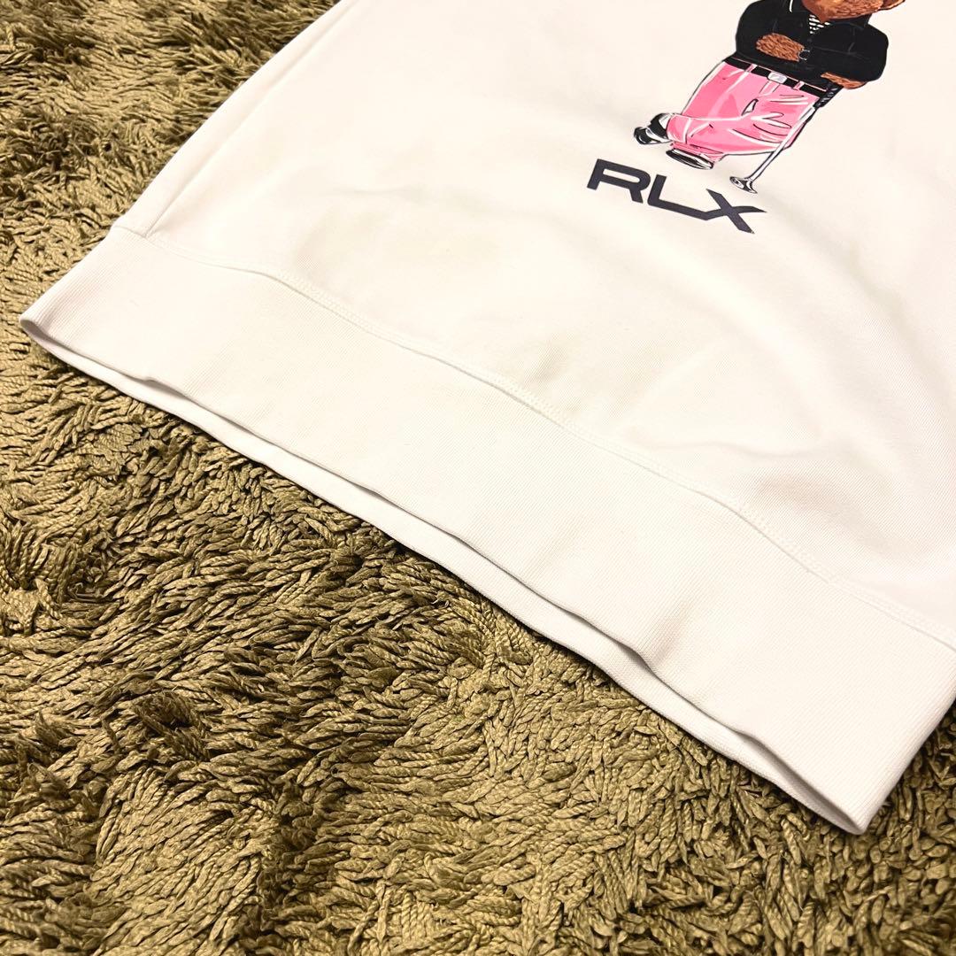 極美品　ラルフローレン　RLX Poloベア ダブルニット スウェット　白　XS