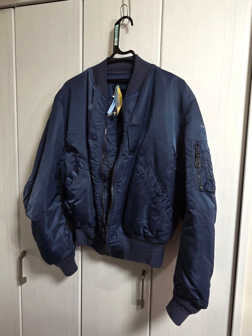 q*2様 希少サイズ 50s 復刻 USA製 ALPHA MA-1 ネイビー X