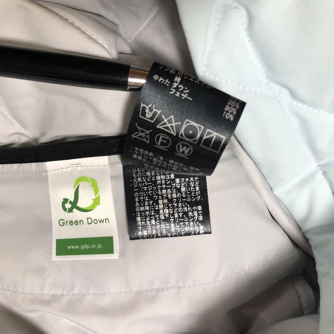 デサントゴルフ ミックスストレッチ切り替えグリーンダウンジャケット Mサイズ